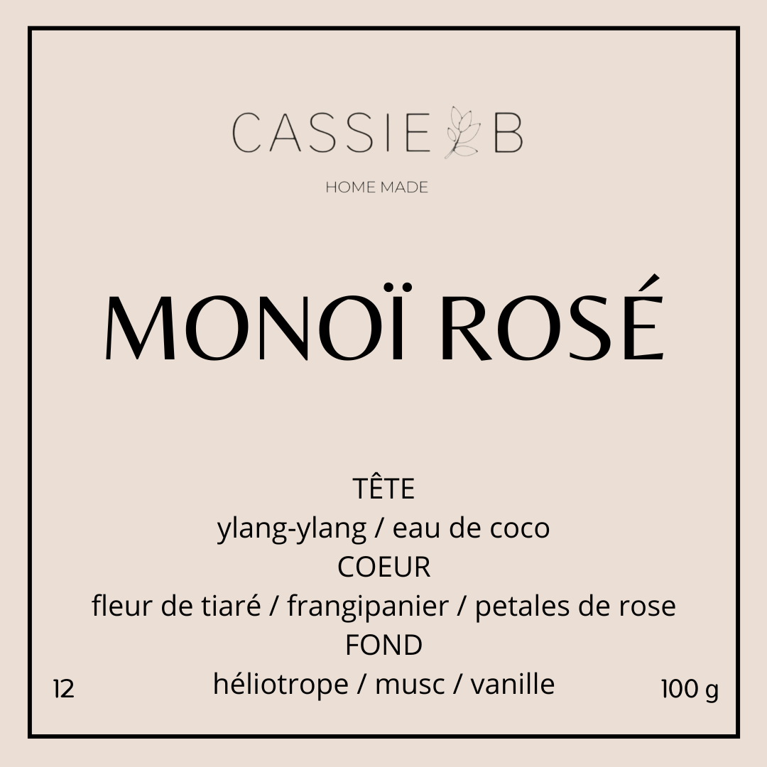La bougie 100g MONOÏ ROSÉ