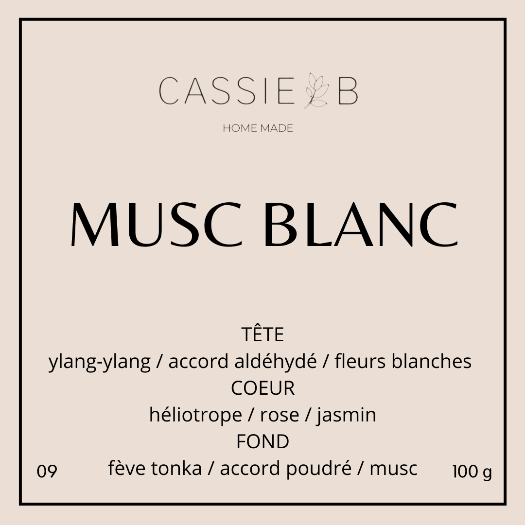 La bougie 100g MUSC BLANC