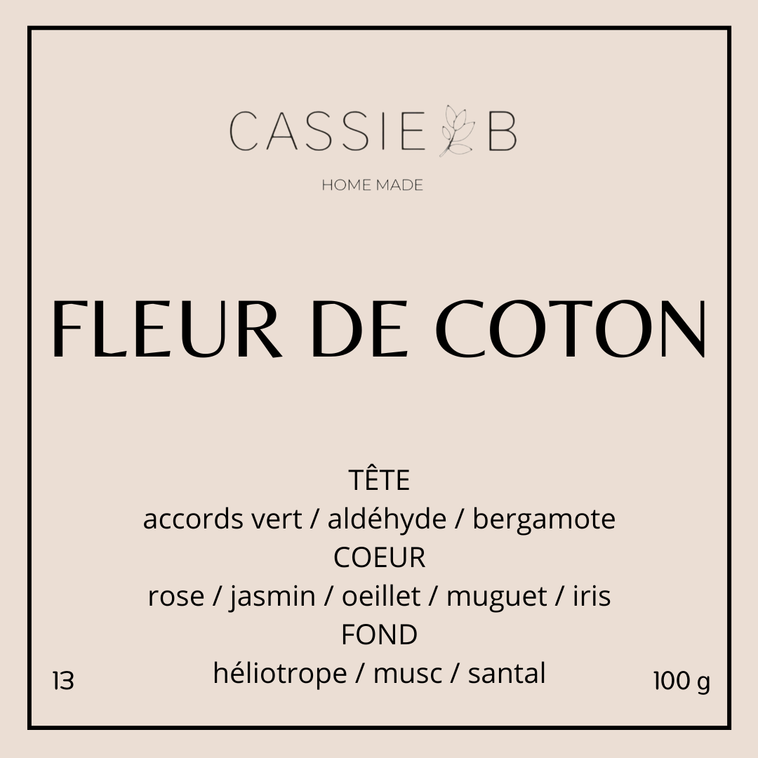 La bougie 100g FLEUR DE COTON
