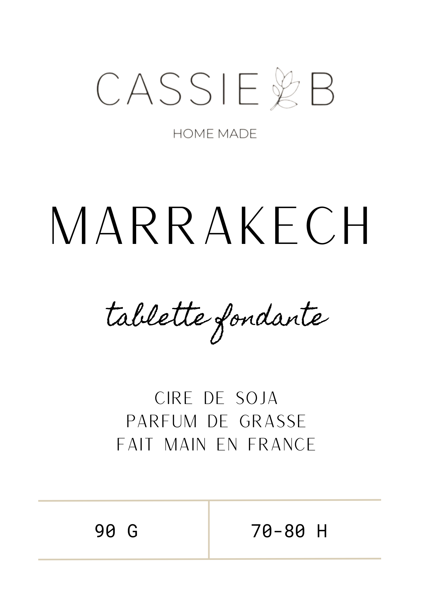 La tablette fondante MARRAKECH