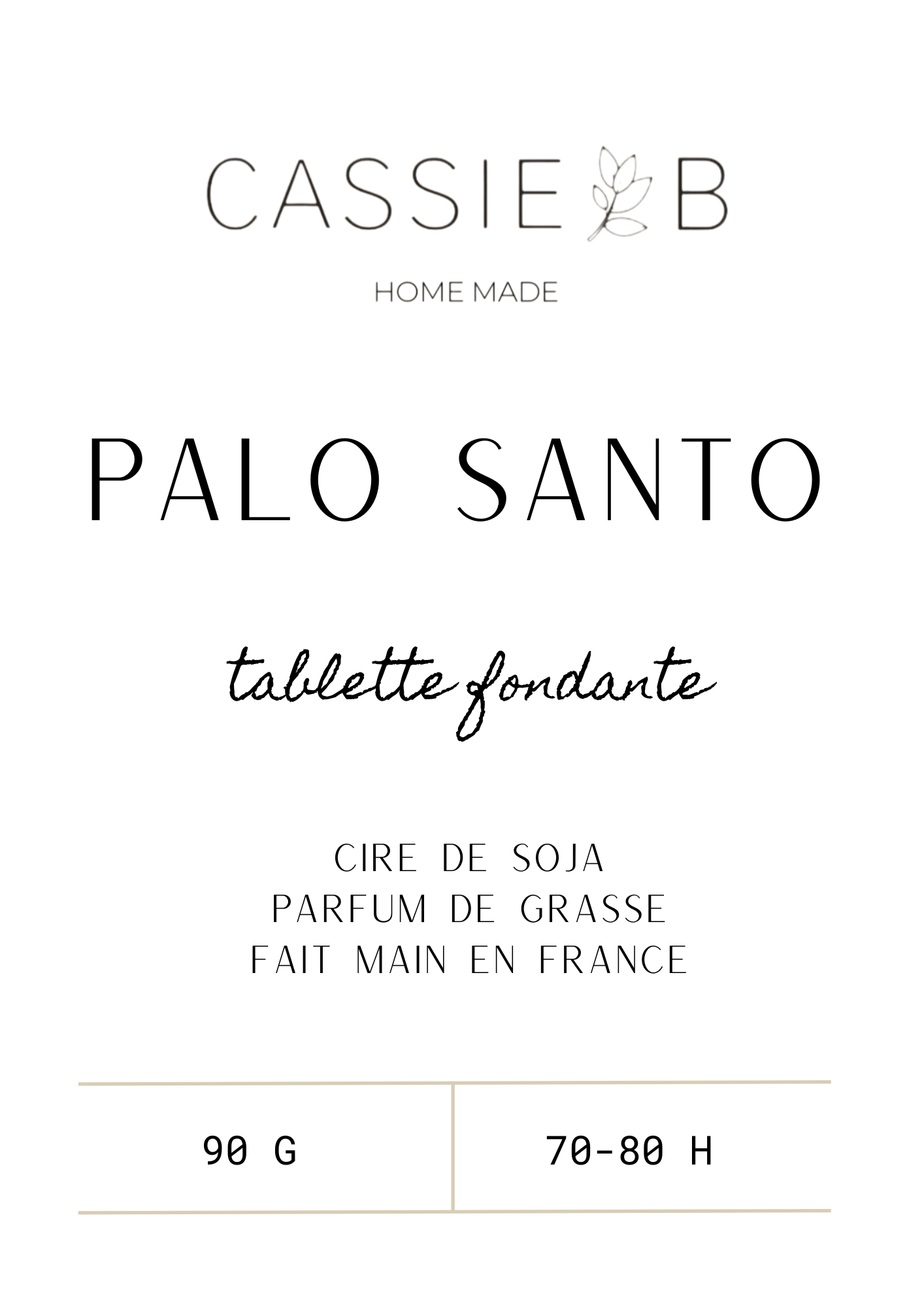 La tablette fondante PALO SANTO