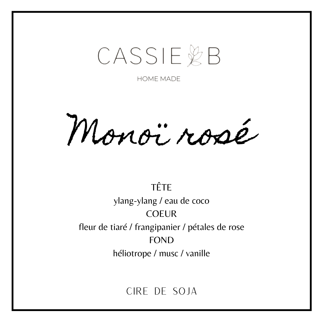 Bougies parfumées Monoï rosé