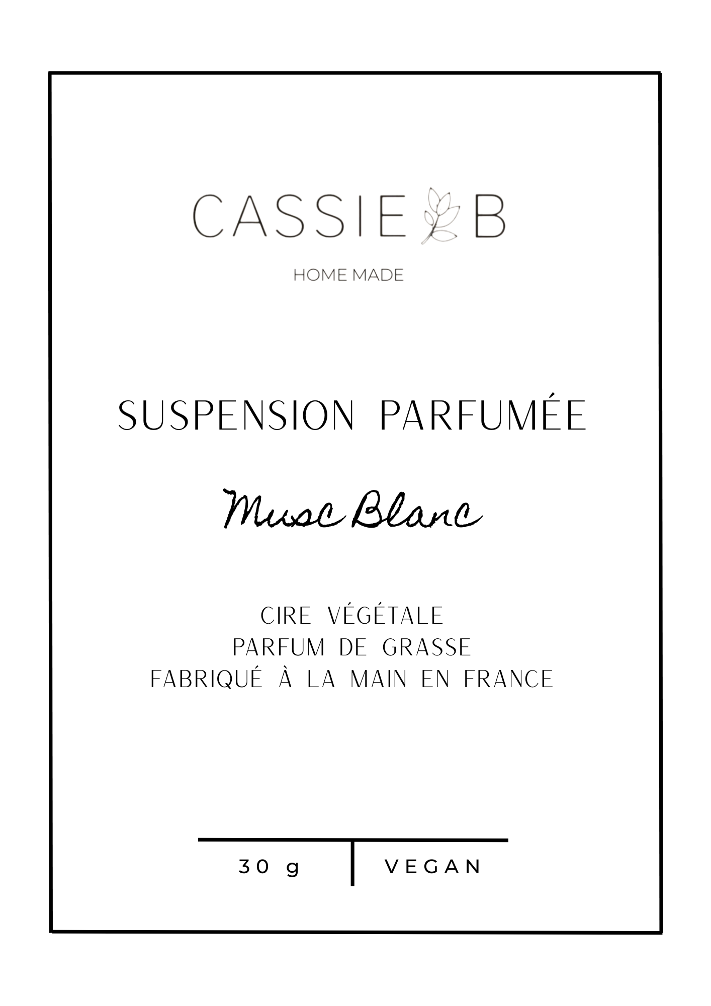 Suspensions parfumées Musc blanc
