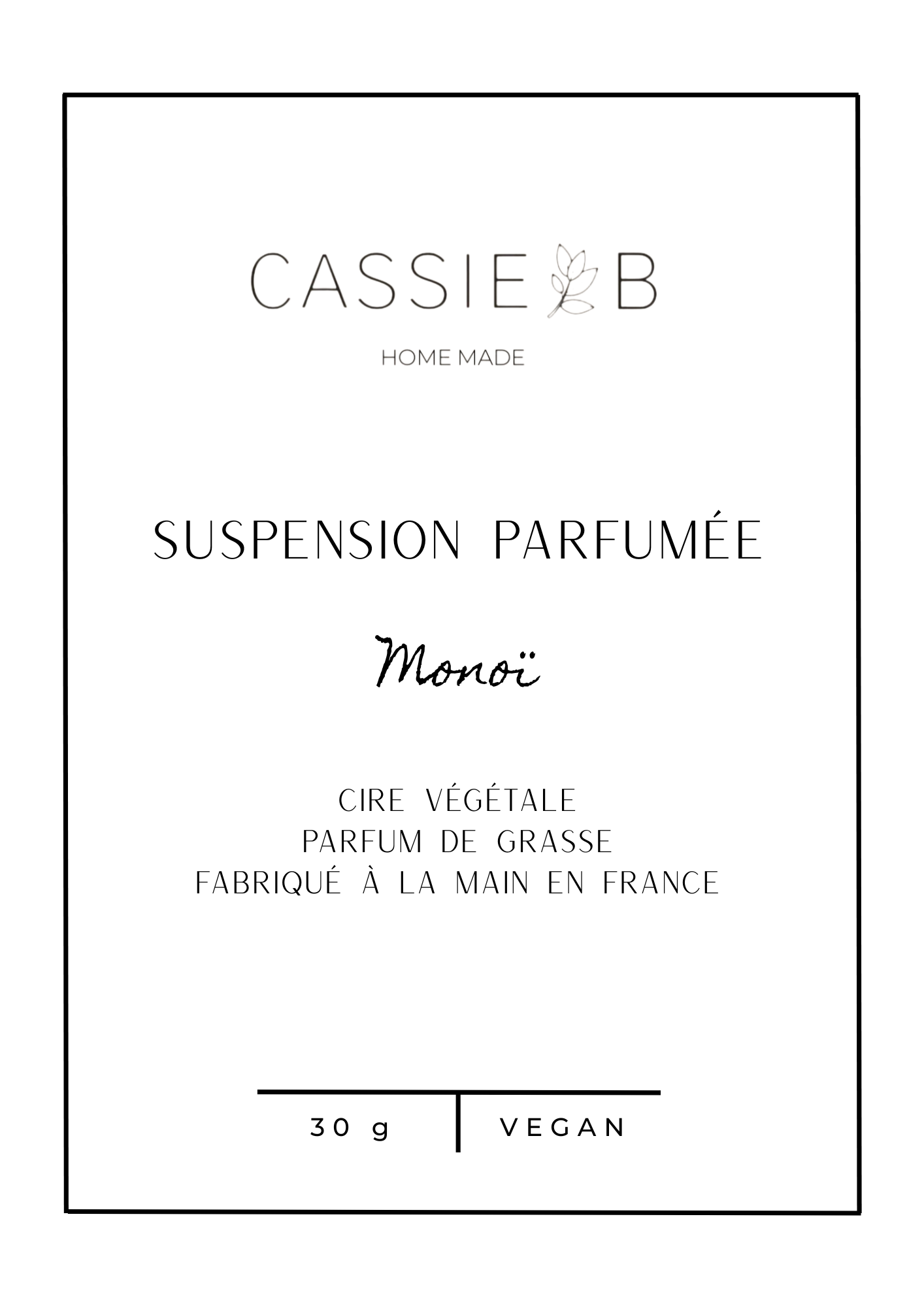 Suspensions parfumées Monoï