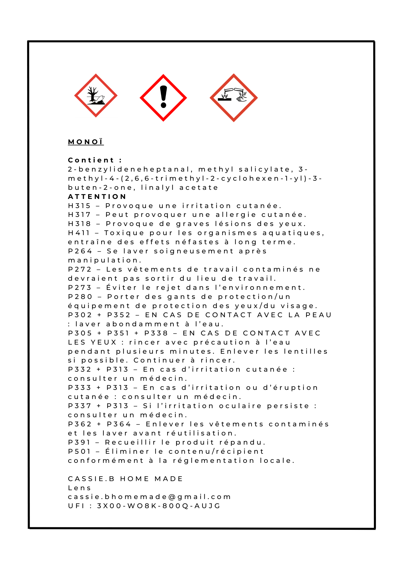 La tablette fondante MONOÏ