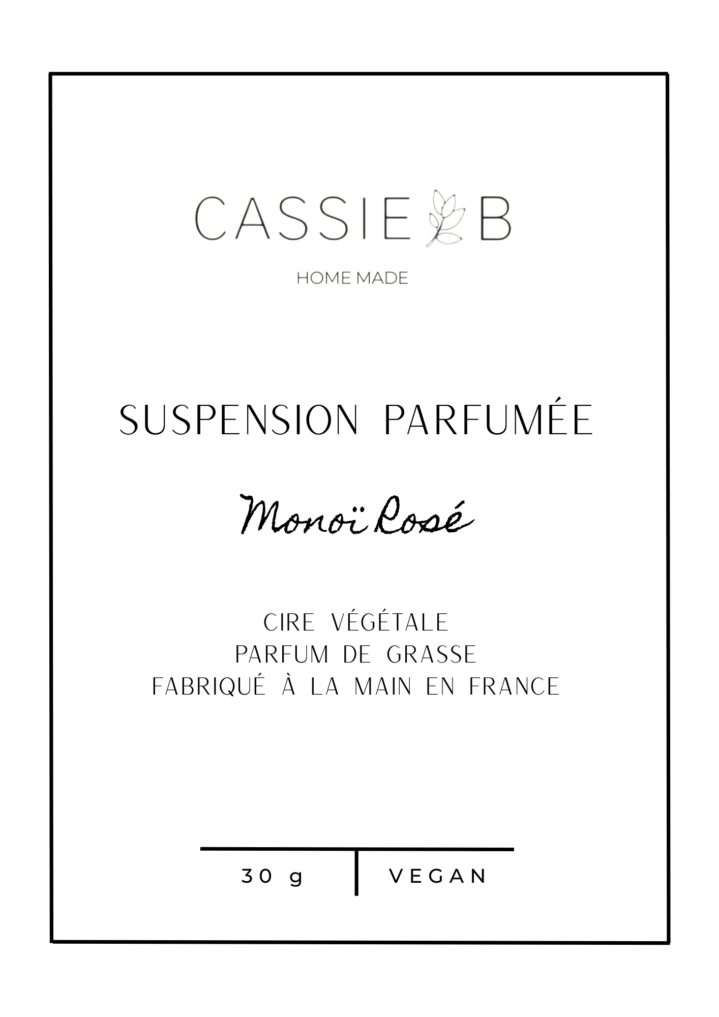 Suspensions parfumées Monoï rosé