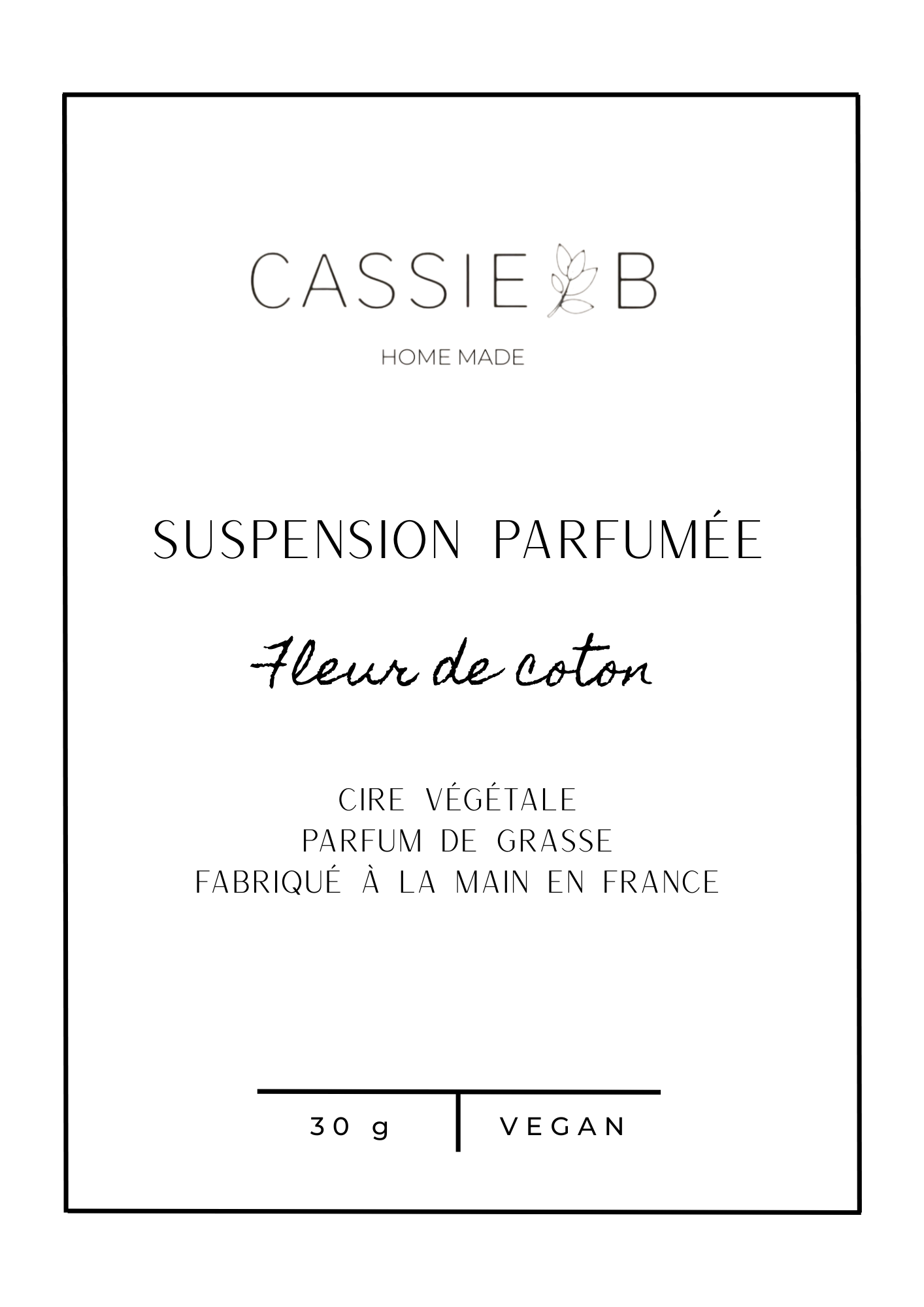 Suspensions parfumées Fleur de coton