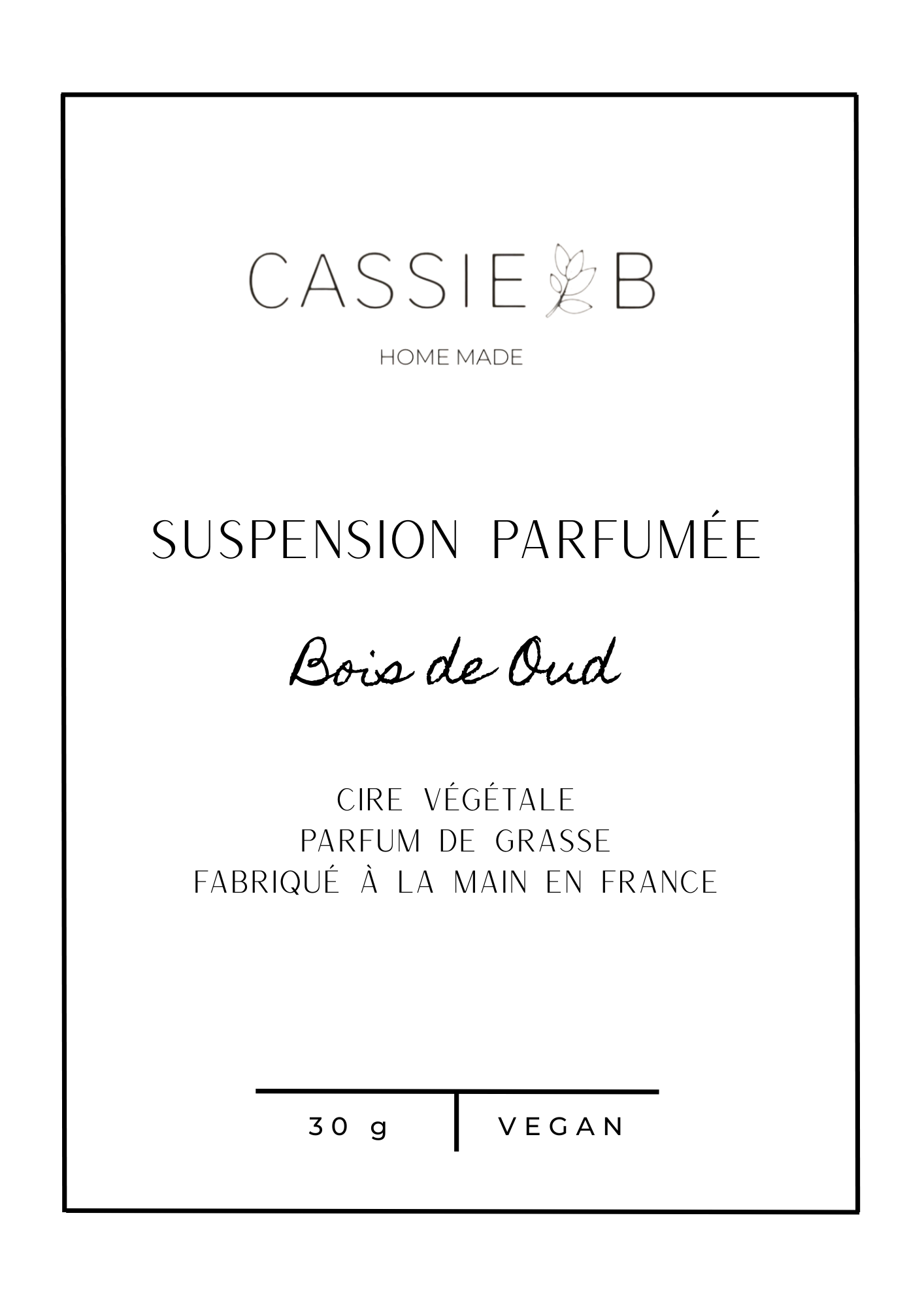 Suspensions parfumées Bois de oud