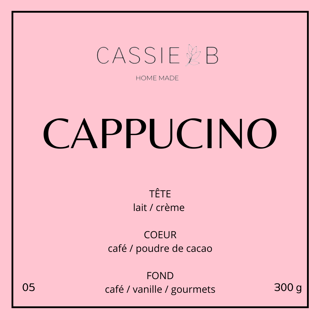La bougie parfumée CAPPUCINO 300G