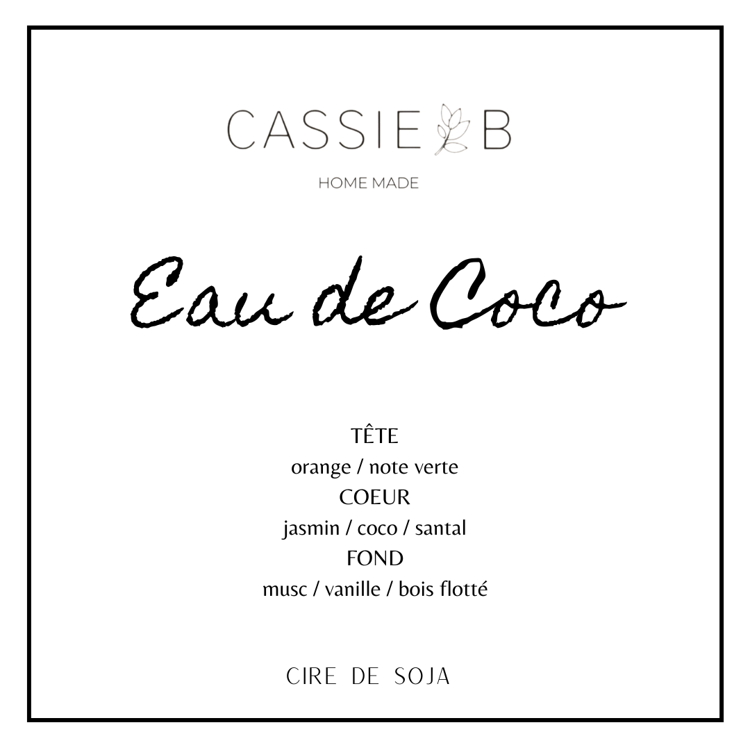 Bougies parfumées Eau de coco