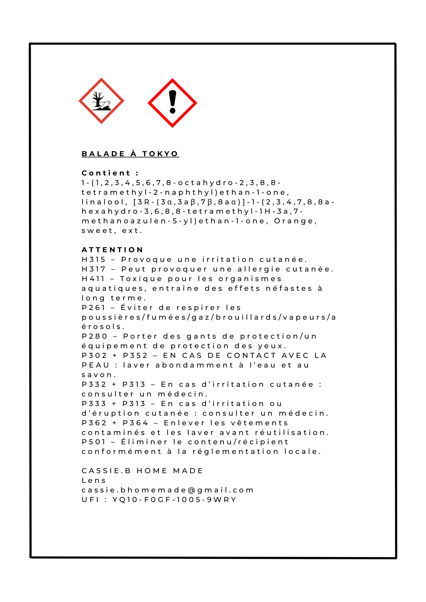 Suspensions parfumées Balade à Tokyo